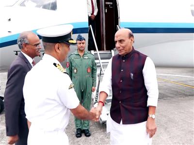 Defence Minister Rajnath Singh departs for Delhi after concluding ASEAN engagements